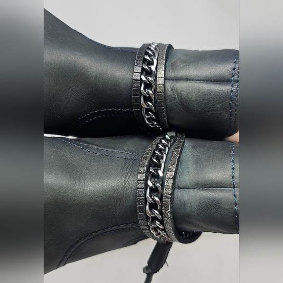 Bugatti Women's Green V3737-1 460 Biker Ankle Side Zip Boots Size EUR 36 US 6 - Picture 2 of 16